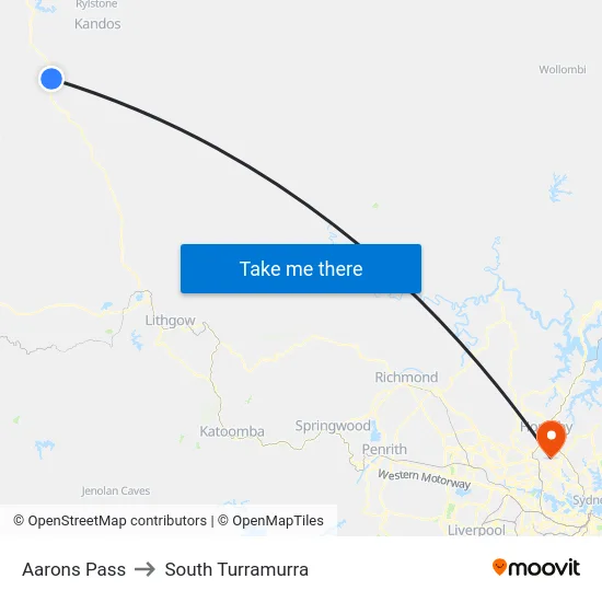 Aarons Pass to South Turramurra map