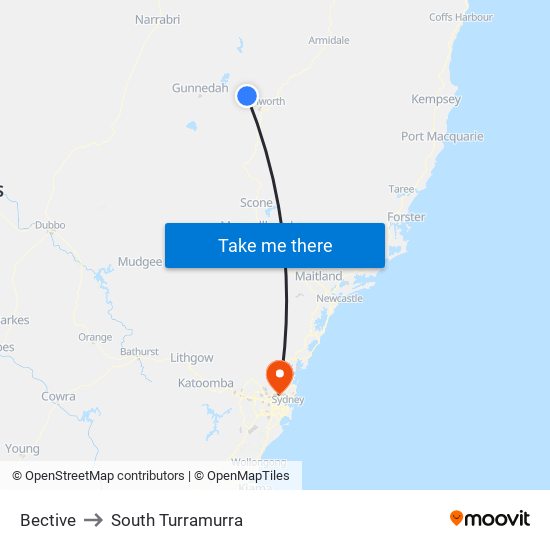 Bective to South Turramurra map