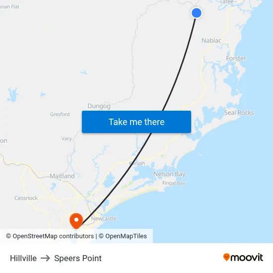 Hillville to Speers Point map