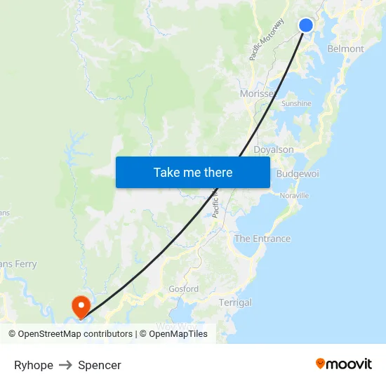 Ryhope to Spencer map
