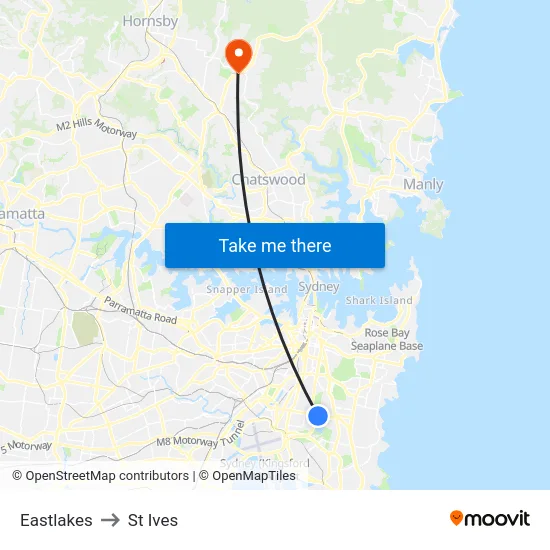 Eastlakes to St Ives map