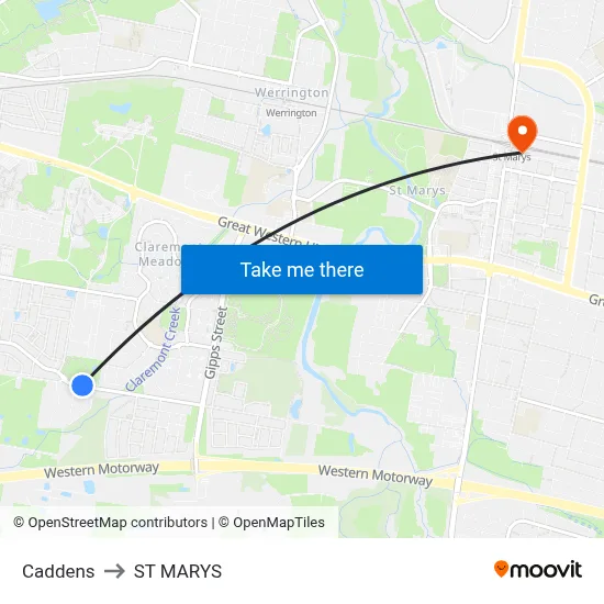 Caddens to ST MARYS map