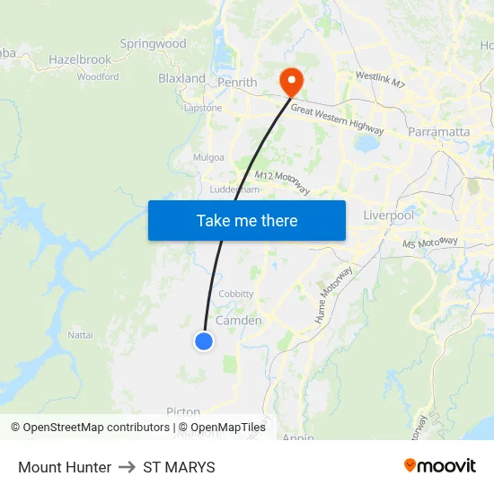 Mount Hunter to ST MARYS map