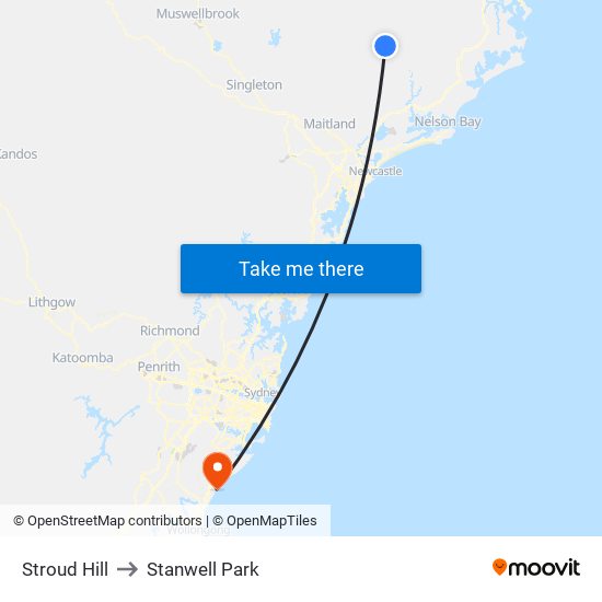 Stroud Hill to Stanwell Park map