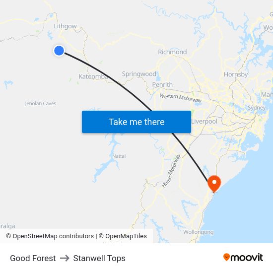 Good Forest to Stanwell Tops map