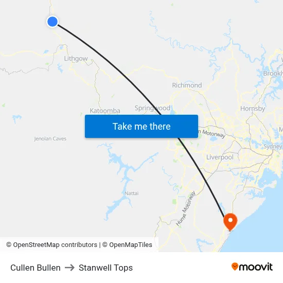 Cullen Bullen to Stanwell Tops map