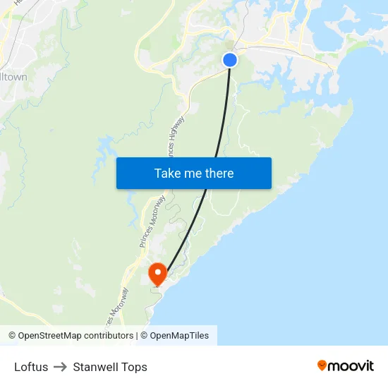 Loftus to Stanwell Tops map