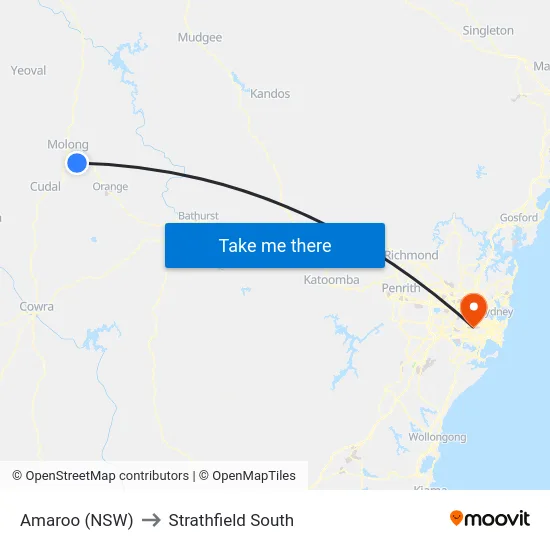 Amaroo (NSW) to Strathfield South map