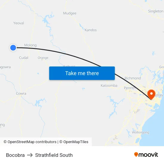 Bocobra to Strathfield South map