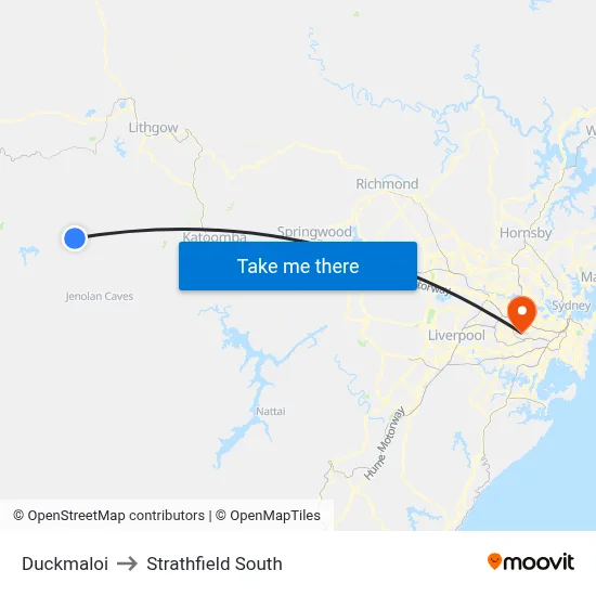 Duckmaloi to Strathfield South map