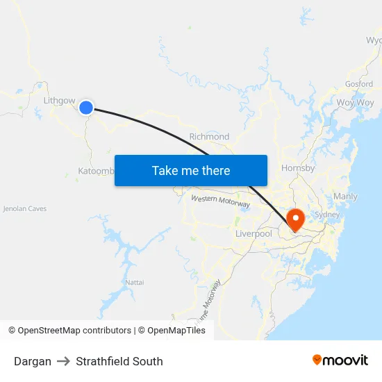 Dargan to Strathfield South map