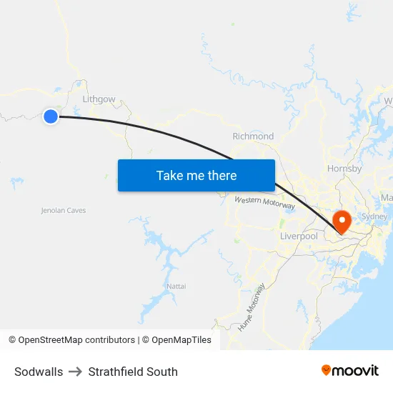 Sodwalls to Strathfield South map