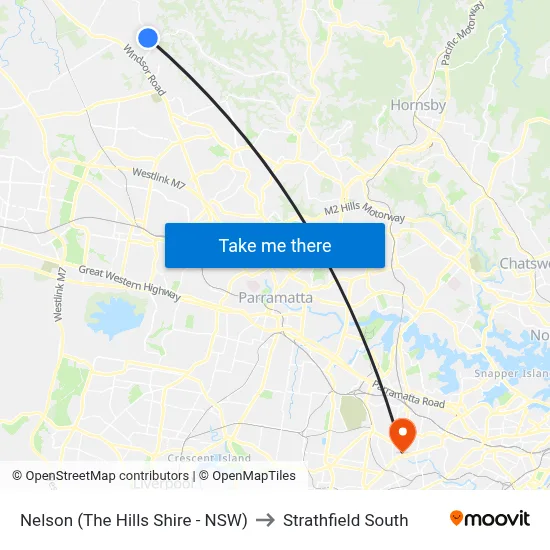 Nelson (The Hills Shire - NSW) to Strathfield South map