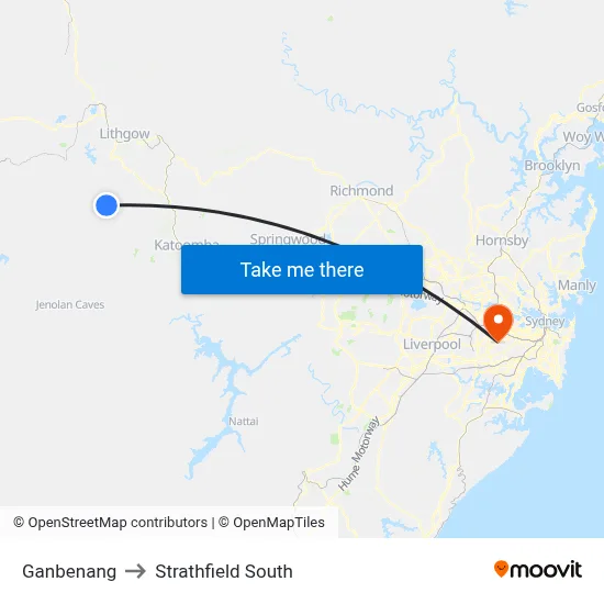 Ganbenang to Strathfield South map