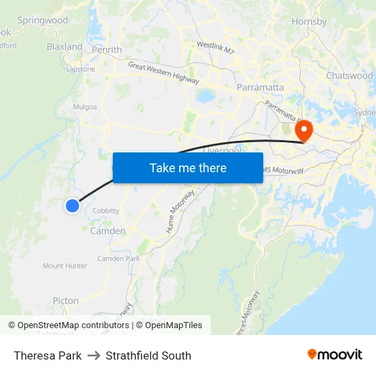 Theresa Park to Strathfield South map