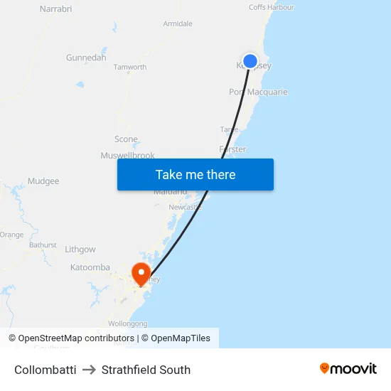 Collombatti to Strathfield South map