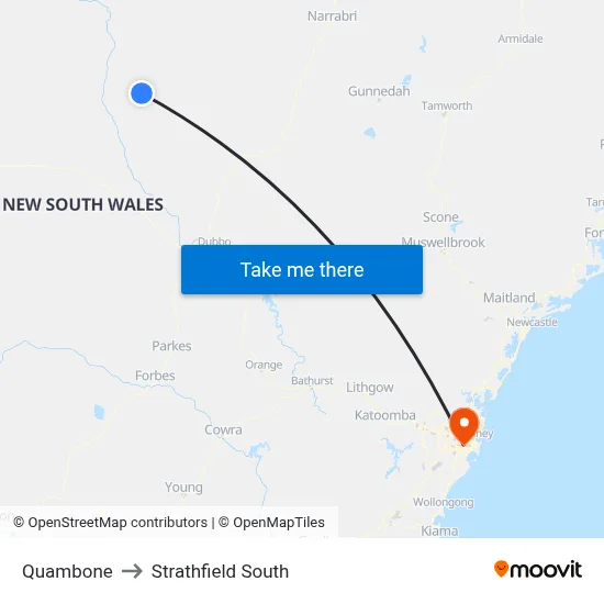 Quambone to Strathfield South map
