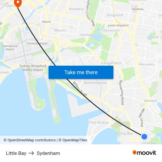 Little Bay to Sydenham map