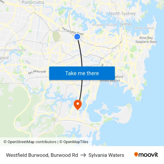 Westfield Burwood, Burwood Rd to Sylvania Waters map