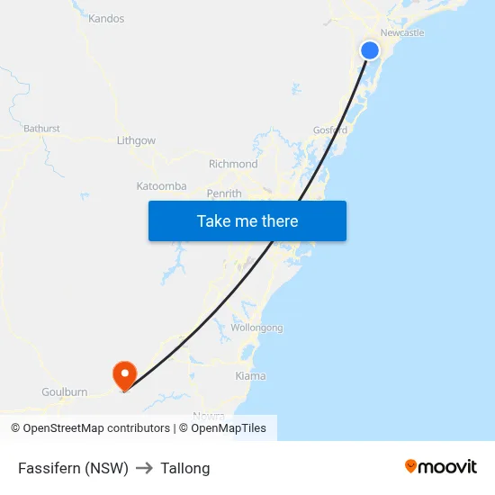Fassifern (NSW) to Tallong map
