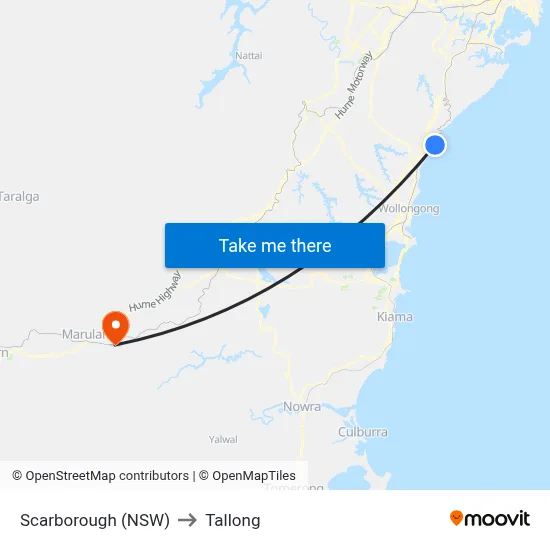 Scarborough (NSW) to Tallong map
