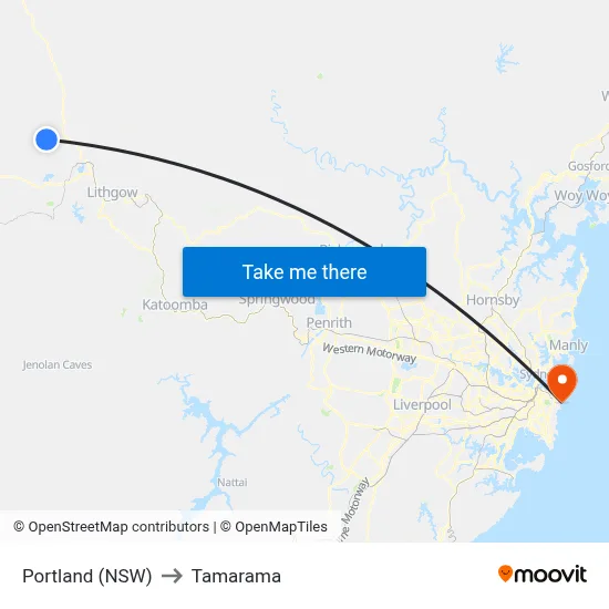Portland (NSW) to Tamarama map