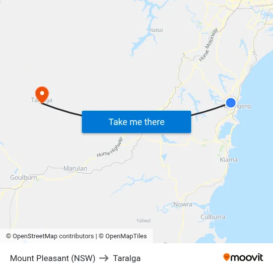 Mount Pleasant (NSW) to Taralga map