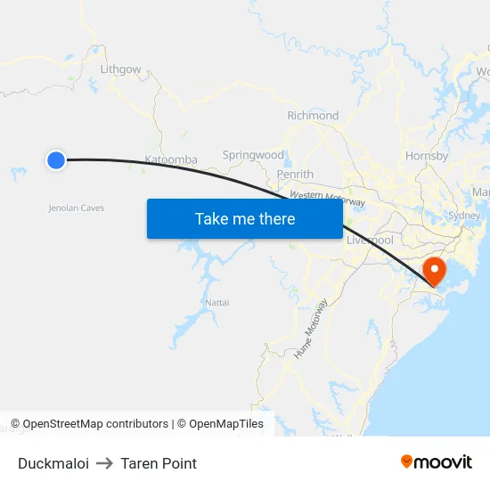 Duckmaloi to Taren Point map