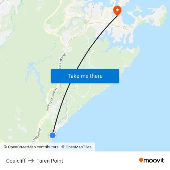 Coalcliff to Taren Point map
