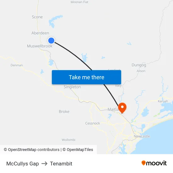 McCullys Gap to Tenambit map