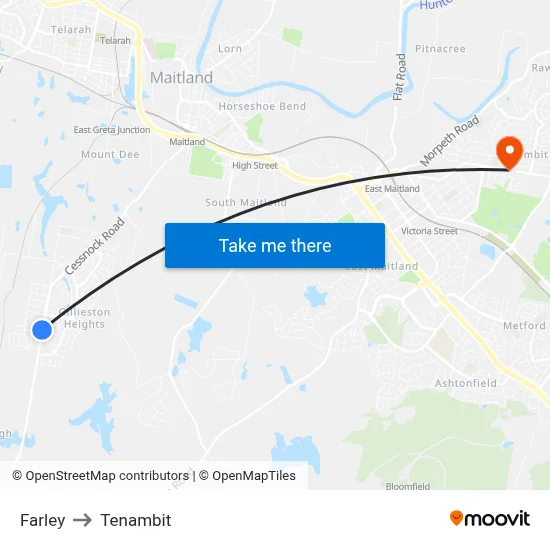 Farley to Tenambit map