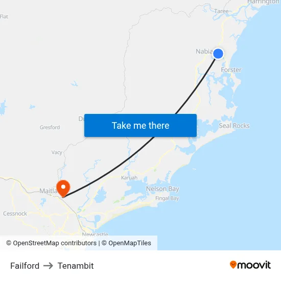 Failford to Tenambit map