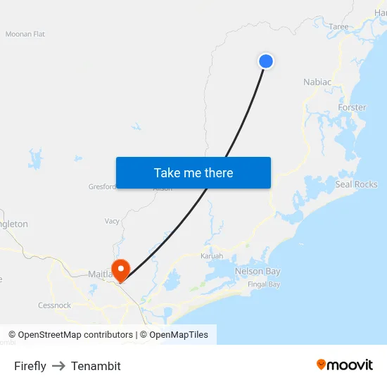 Firefly to Tenambit map