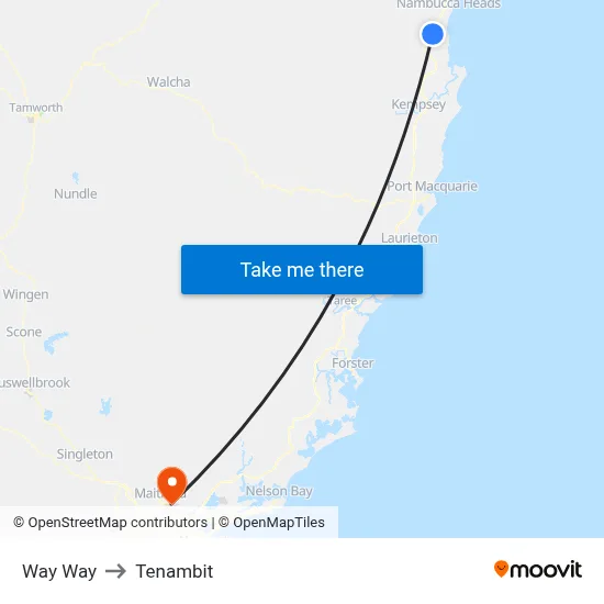 Way Way to Tenambit map