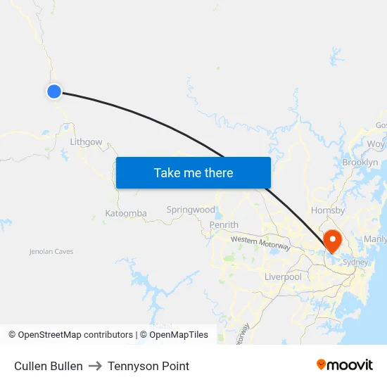 Cullen Bullen to Tennyson Point map