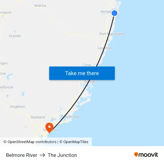 Belmore River to The Junction map