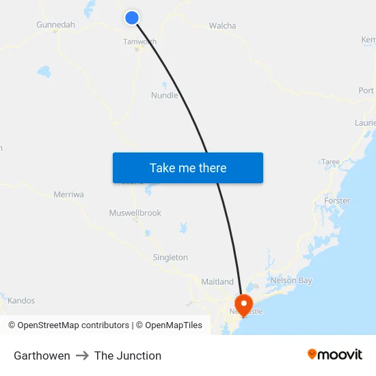 Garthowen to The Junction map