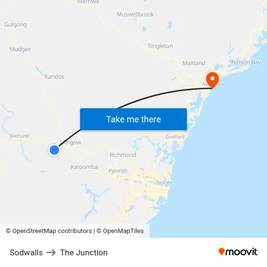 Sodwalls to The Junction map
