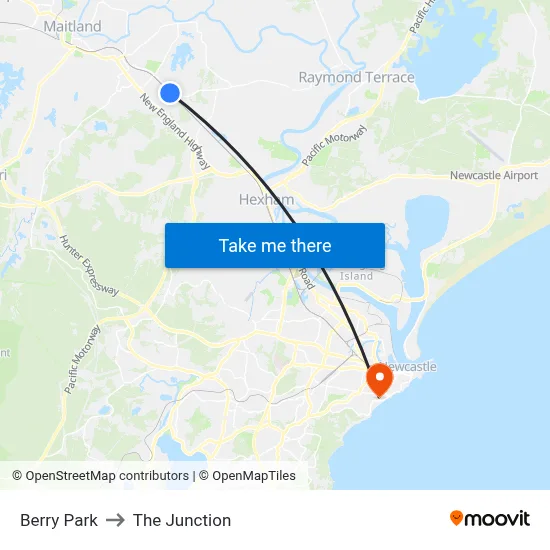 Berry Park to The Junction map