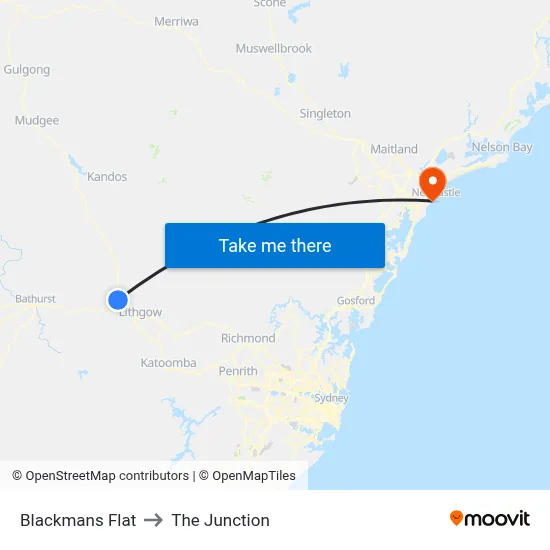 Blackmans Flat to The Junction map