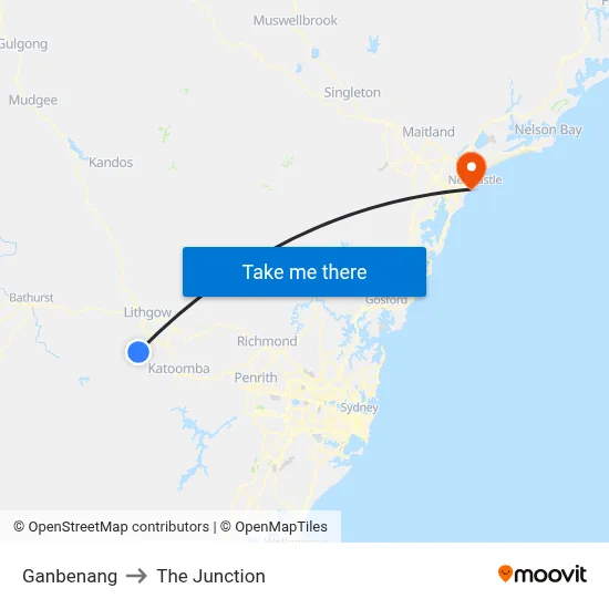 Ganbenang to The Junction map