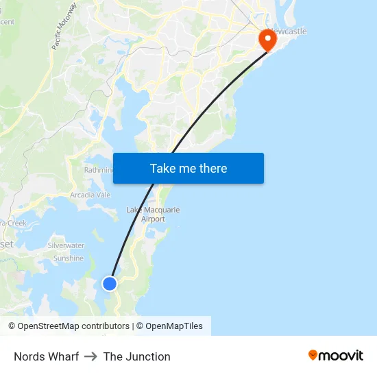 Nords Wharf to The Junction map