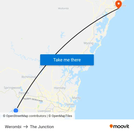 Werombi to The Junction map
