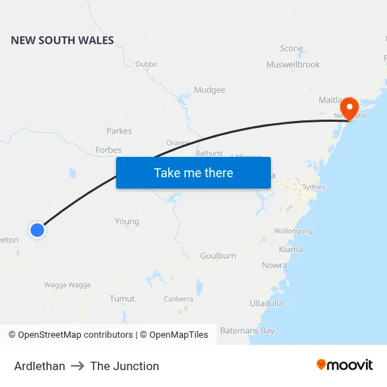 Ardlethan to The Junction map