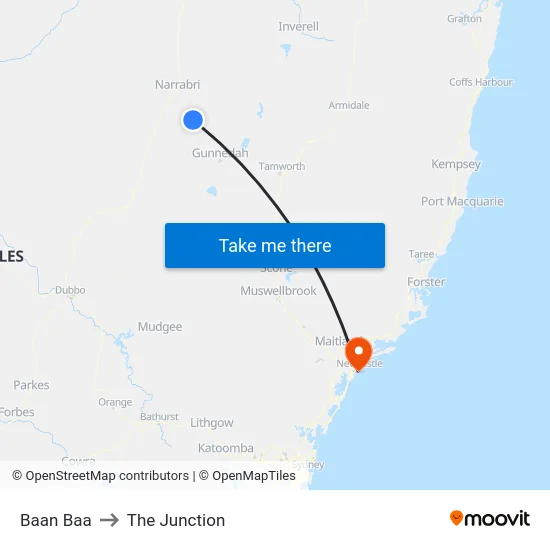 Baan Baa to The Junction map