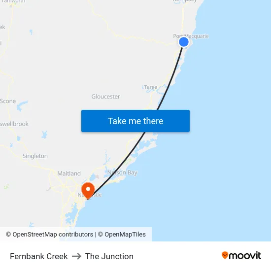 Fernbank Creek to The Junction map