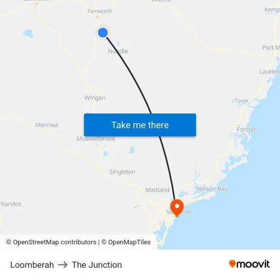 Loomberah to The Junction map