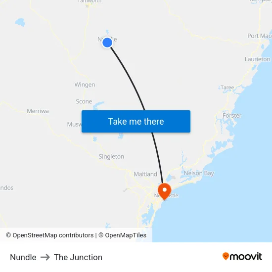 Nundle to The Junction map