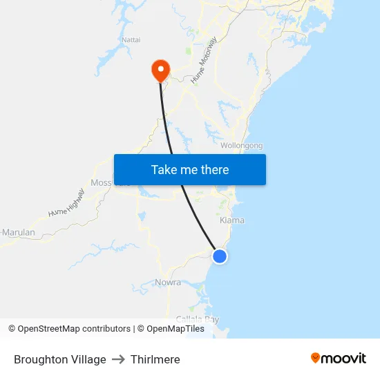 Broughton Village to Thirlmere map