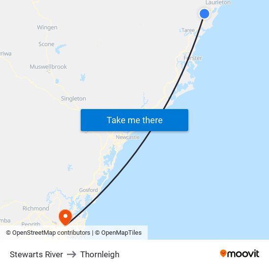 Stewarts River to Thornleigh map